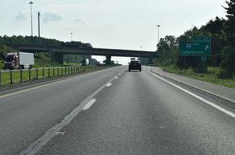 I-90 west at I-86 - Greenfield Twp, PA
