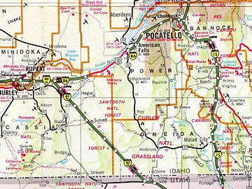 Southeastern Idaho – 1978 Idaho Official Highway Map