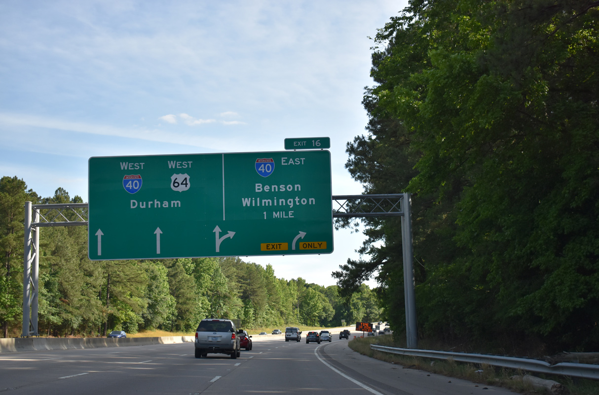 I-87/440-US 64 south at I-40 - Raleigh, NC