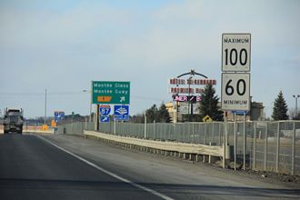 A-15 north at Montee Guay, Saint-Bernard-de-Lacolle, QC