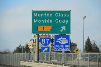 A-15 north at Montee Guay, Saint-Bernard-de-Lacolle, QC