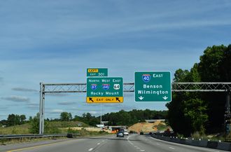 I-40 East at Interstate 87 and I-440 in Raleigh, North Carolina