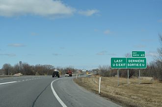 I-87 north at US 9 - Champlain, NY