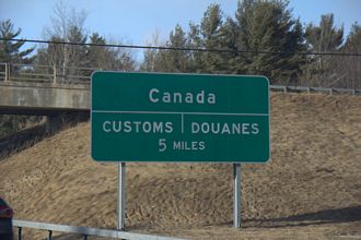 I-87 north at US 11 - Champlain, NY