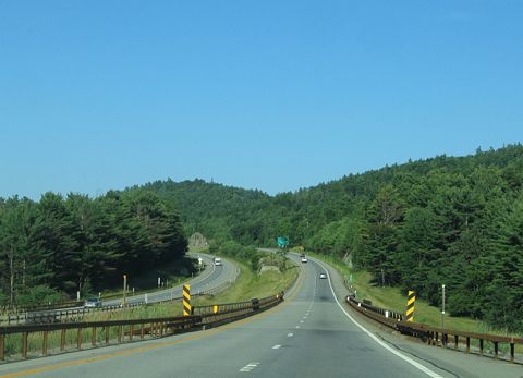I-87 north crossing the Black River at Westport, NY