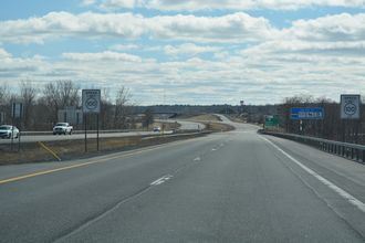 I-87 south at US 11 - Champlain, NY