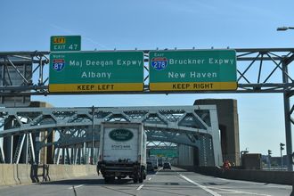 I-278 east at I-87 - Bronx, New York City