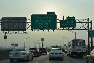 I-278 west at I-87 - Bronx, New York City