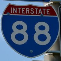 Interstate 88 (Western) shield representation