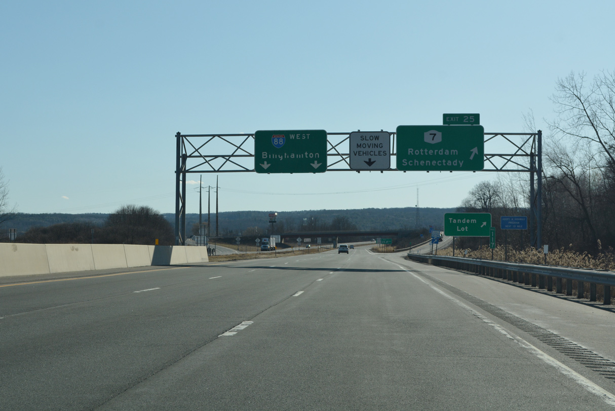 I-88 east at NY 7 in Rotterdam, NY.