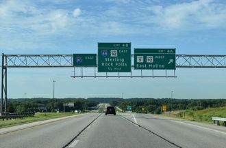 I-80 east at I-88/IL 5-92 - East Moline