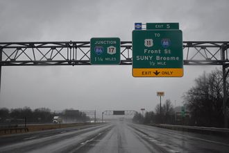 I-81 south of I-88 in Dickinson, NY.