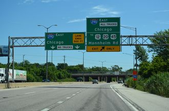 I-88 east at I-290 - Hillside, IL