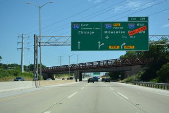 I-88 east at I-294 - Oak Brook, IL