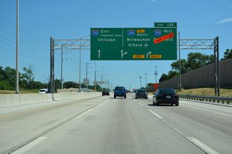 I-88 east at I-294 - Elmhurst, IL