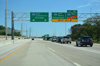 I-88 east at I-294 - Elmhurst, IL