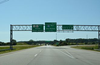 I-88/IL 92-110 west at I-80 - East Moline