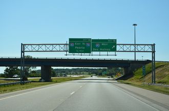 I-88/IL 92-110 west at I-80 - East Moline