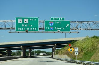 I-88/IL 92-110 west at I-80 - East Moline
