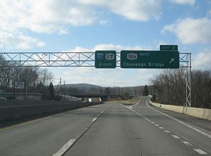 I-88 west at I-81 - Chenango Bridge, NY