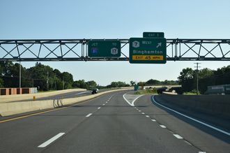 I-88 west at I-81 - Port Dickinson, NY