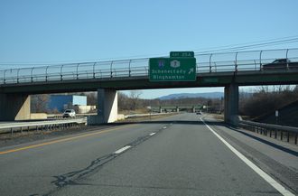 I-90/NYS Thruway east at I-88 in Rotterdam, NY.
