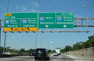 I-290/IL 110 west at I-88 - Hillside, IL