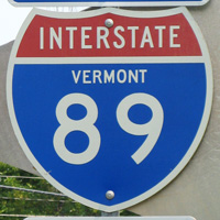 Interstate 89 shield representation