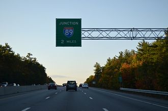 I-93 north at I-89 - Bow, NH