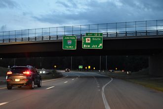 I-93 south at I-89 - Bow, NH