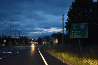 NH 3A north at I-89 - Bow
