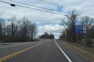 US 7 north at I-89 - Highgate, VT