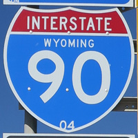 Interstate 90 shield representation