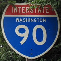 Interstate 90 shield representation