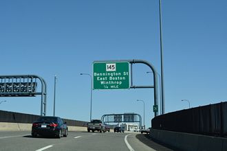 I-90 east at Route 1A/145 in Boston, MA.