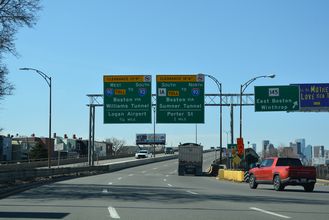 Route 1A south at Route 145, 0.75 miles from I-90 in Boston, MA.