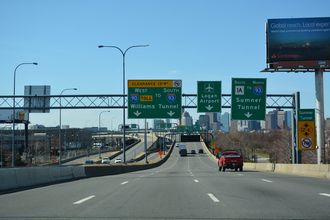 Route 1A south at I-90 in Boston, MA.
