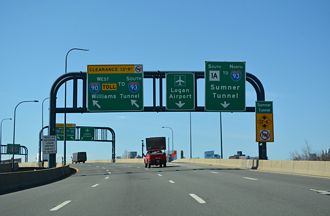 Route 1A south at I-90 in Boston, MA.