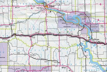 South Central South Dakota – South Dakota 1965 Official State Highway Map