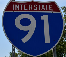 Interstate 91 shield representation