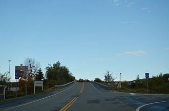 Caswell Ave east at I-91 - Derby Line, VT