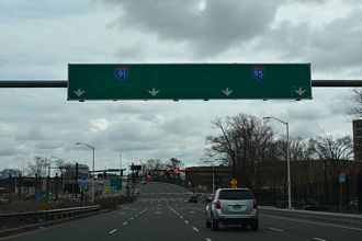 Route 34 east at I-91/95 - New Haven, CT