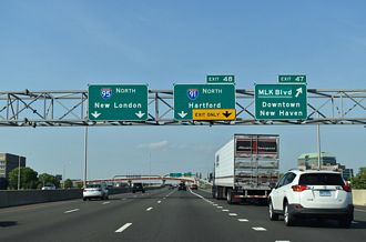 I-95 north at I-91 - New Haven, CT