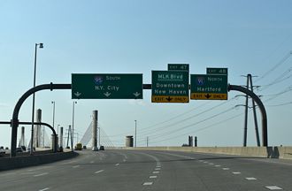 I-95 south at I-91 - New Haven, CT