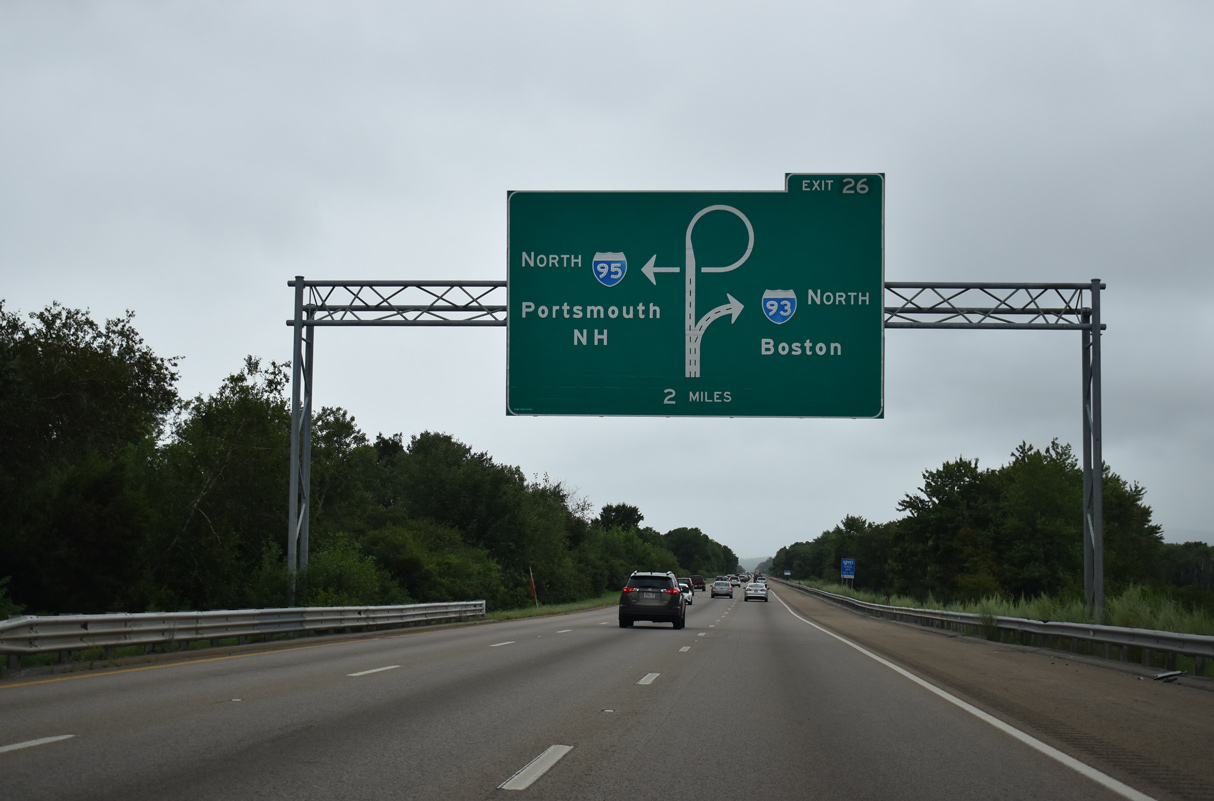 I-95 north at I-93/US 1 - Canton, MA