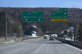 I-91 south at I-93 - St. Johnsbury, VT