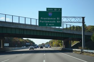 I-93/US 1 south at I-95 - Milton, MA