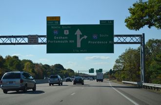 I-93/US 1 south at I-95 - Canton, MA
