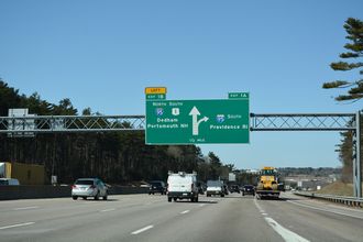 I-93/US 1 south a half mile from I-95 in Canton, MA.