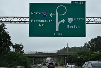 I-95 north at I-93/US 1 - Canton, MA